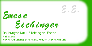 emese eichinger business card